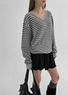 [MADE] Derromell V-neck Stripe Knit