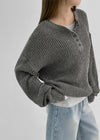 [MADE] Carapoo Bocashi Button Knit