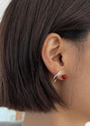 (SILVER 925)Atid Ball Earrings
