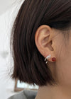(SILVER 925)Atid Ball Earrings