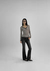 [B-DENIM] BOTAS CORTAS BAJAS DE PANTALÓN ACAMPANADO 037