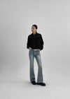 Áo khoác da lộn nửa crop Barb Western