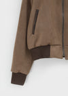 Áo khoác da lộn nửa crop Barb Western