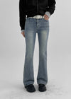 [B-DENIM] BOTAS CORTAS BAJAS DE PANTALÓN ACAMPANADO 037