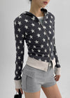 Hweili Two Way Star Hood Zipup