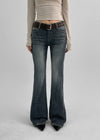 Denkey Washing Incision Boot Cut Denim Pants