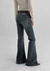 Denkey Washing Incision Boot Cut Denim Pants