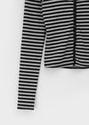 Sedit Stripe U-neck Crop Cardigan