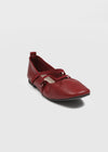 Nuhan Banding Mary Jane Flat Shoes