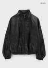 Mael Twoway High -neck Leather Jumper