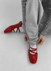 Nuhan Banding Mary Jane Flat Shoes