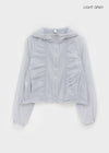 Sentom Shirring See-through Windbreaker