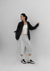 (UNISEX) Hugging Pintuck Bermuda Banding Pants