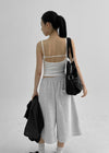 (UNISEX) Hugging Pintuck Bermuda Banding Pants