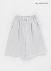 (UNISEX) Hugging Pintuck Bermuda Banding Pants