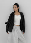 Ruffon Backless Layered Ribbed Sleeveless (Built-in Cap)