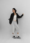 Ruffon Backless Layered Ribbed Sleeveless (Built-in Cap)