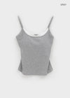 Ruffon Backless Layered Ribbed Sleeveless (Built-in Cap)