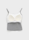Ruffon Backless Layered Ribbed Sleeveless (Built-in Cap)