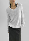 Rumpoin Loose Fit V-neck Knit