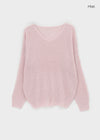 Rumpoin Loose Fit V-neck Knit