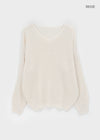 Rumpoin Loose Fit V-neck Knit