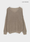 Rumpoin Loose Fit V-neck Knit