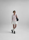 Sendober Cotton Punching Flare Mini Skirt Pants
