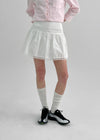 Sendober Cotton Punching Flare Mini Skirt Pants