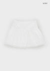 Sendober Cotton Punching Flare Mini Skirt Pants