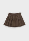 Sendober Cotton Punching Flare Mini Skirt Pants