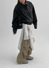 Humusing Crack Leather Jumper