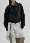 Humusing Crack Leather Jumper