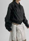 Humusing Crack Leather Jumper