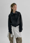 Humusing Crack Leather Jumper