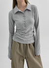 [MADE] Selfie Spa Slim Fit Collar Long Sleeve T-shirt
