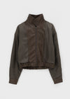 Humusing Crack Leather Jumper