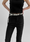 Clasun Eyelet Slim Leather Belt