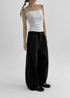Longnut Semi Balloon Wide Cotton Pants