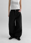 Longnut Semi Balloon Wide Cotton Pants
