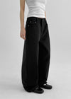 Longnut Semi Balloon Wide Cotton Pants