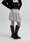 Treekeum Balloon Check Mini Skirt