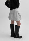 Treekeum Balloon Check Mini Skirt