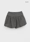 Treekeum Balloon Check Mini Skirt