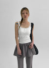 Doelt Henry Neck Lace Sleeveless (Built-in Cap)