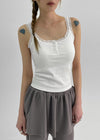 Doelt Henry Neck Lace Sleeveless (Built-in Cap)