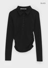 [MADE] Selfie Spa Slim Fit Collar Long Sleeve T-shirt
