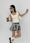 [MADE] Dobil Stripe Denim Miniskirt