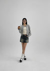 [MADE] Dobil Stripe Denim Miniskirt