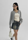[MADE] Dobil Stripe Denim Miniskirt